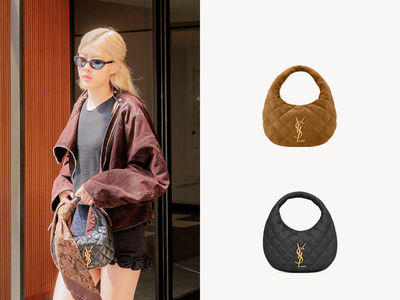 Ros&eacute;私服曝光Saint Laurent新半月包！ICARINO絎縫、金色標識超百搭