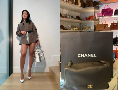 喬治娜曬香奈兒包曝光愛馬仕牆　按色系收納一目瞭然