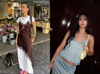 睡衣外穿正夯！Jennie、Ros&eacute;都穿　蕾絲睡衣3招穿搭公式直接複製不出錯