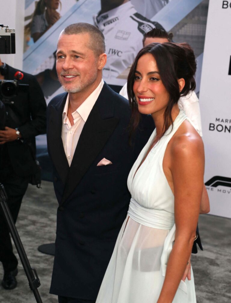 Brad Pitt and Ines de Ramon at F1 The Movie World Premiere