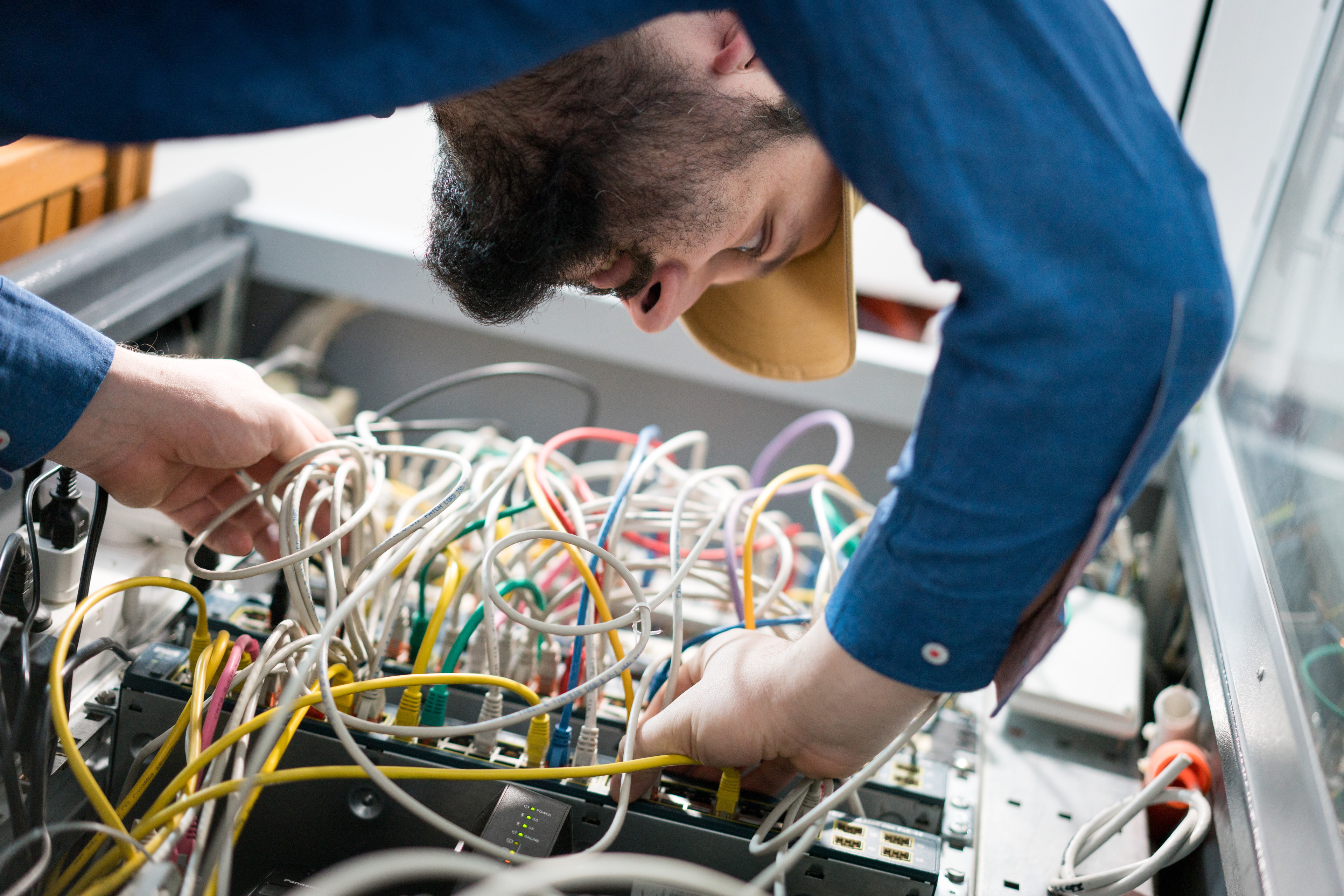 IT guy working on it