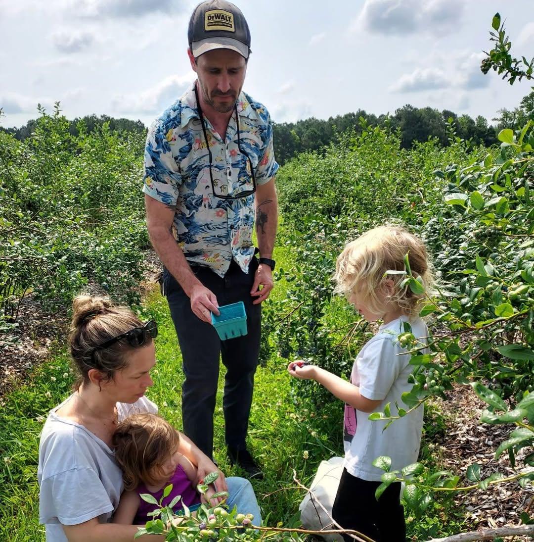 James Ransone with his wife and kids