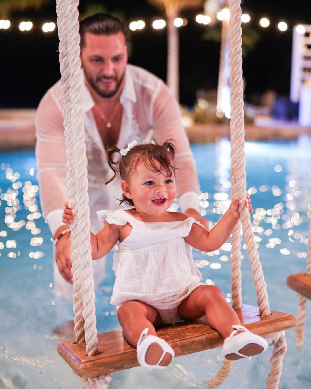 Brock Davies and daughter