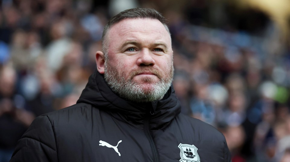 Wayne Rooney, manager of Plymouth Argyle, at a soccer match.