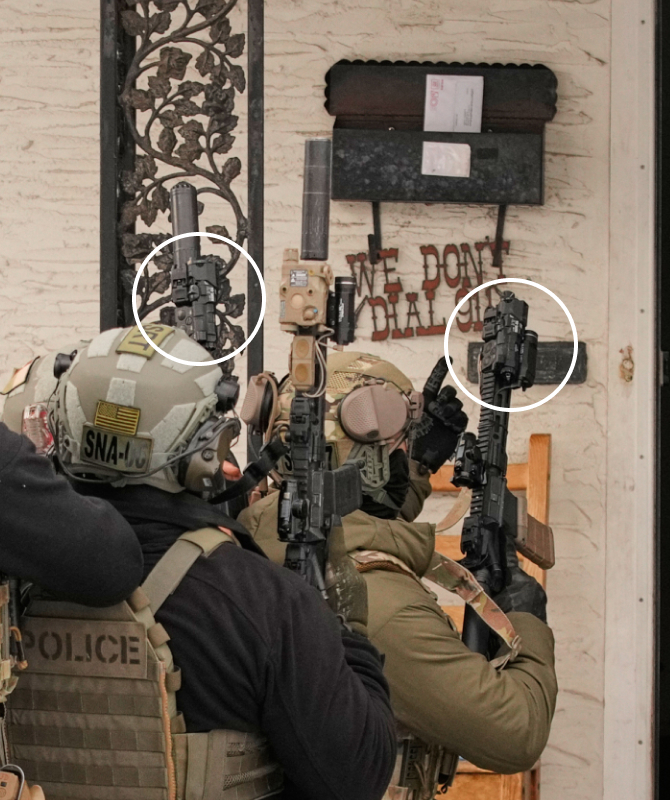 靠近步枪前端位置装配的“模块化先进武器激光系统” 图源:美媒报道配图