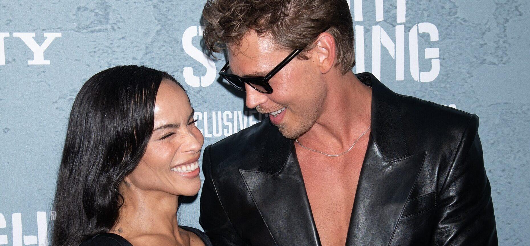 Zoe Kravitz and Austin Butler at Caught Stealing Premiere