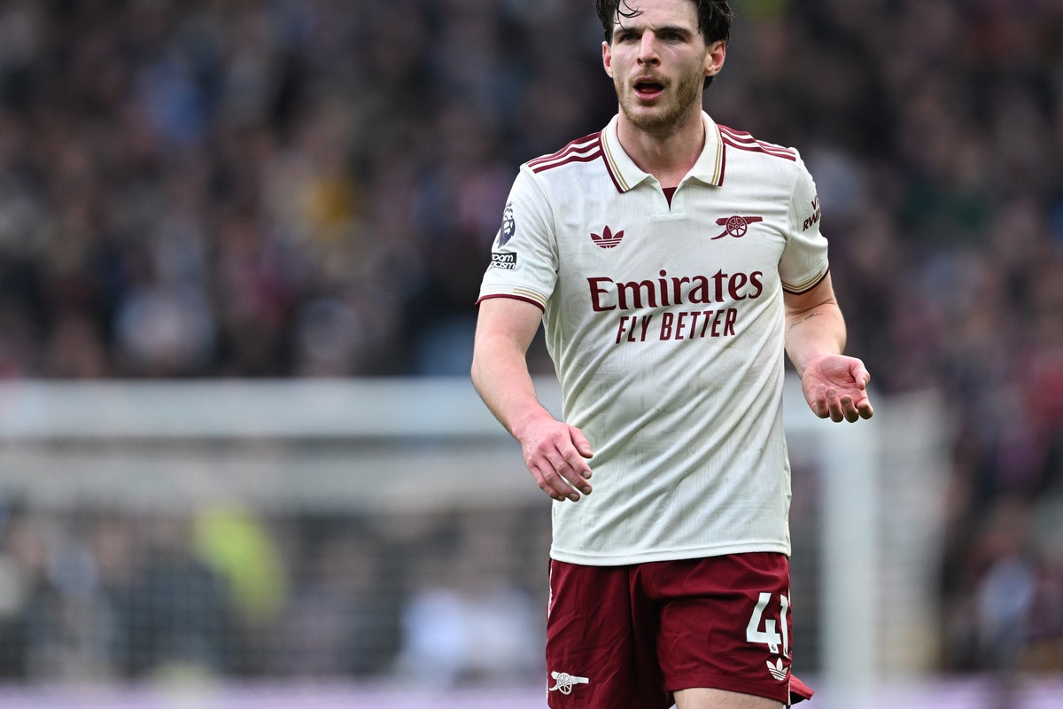 Declan Rice missed the trip to Club Brugge due to illness (Arsenal FC via Getty Images)