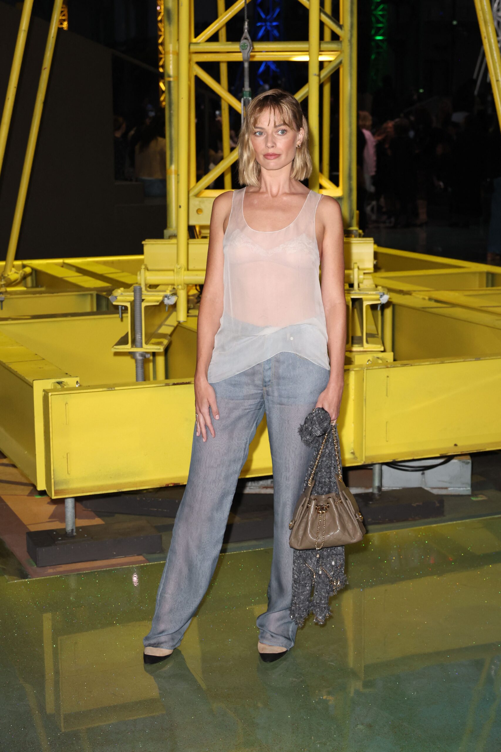 Margot Robbie at the Chanel Fall/Winter 2026 fashion show in Paris, France