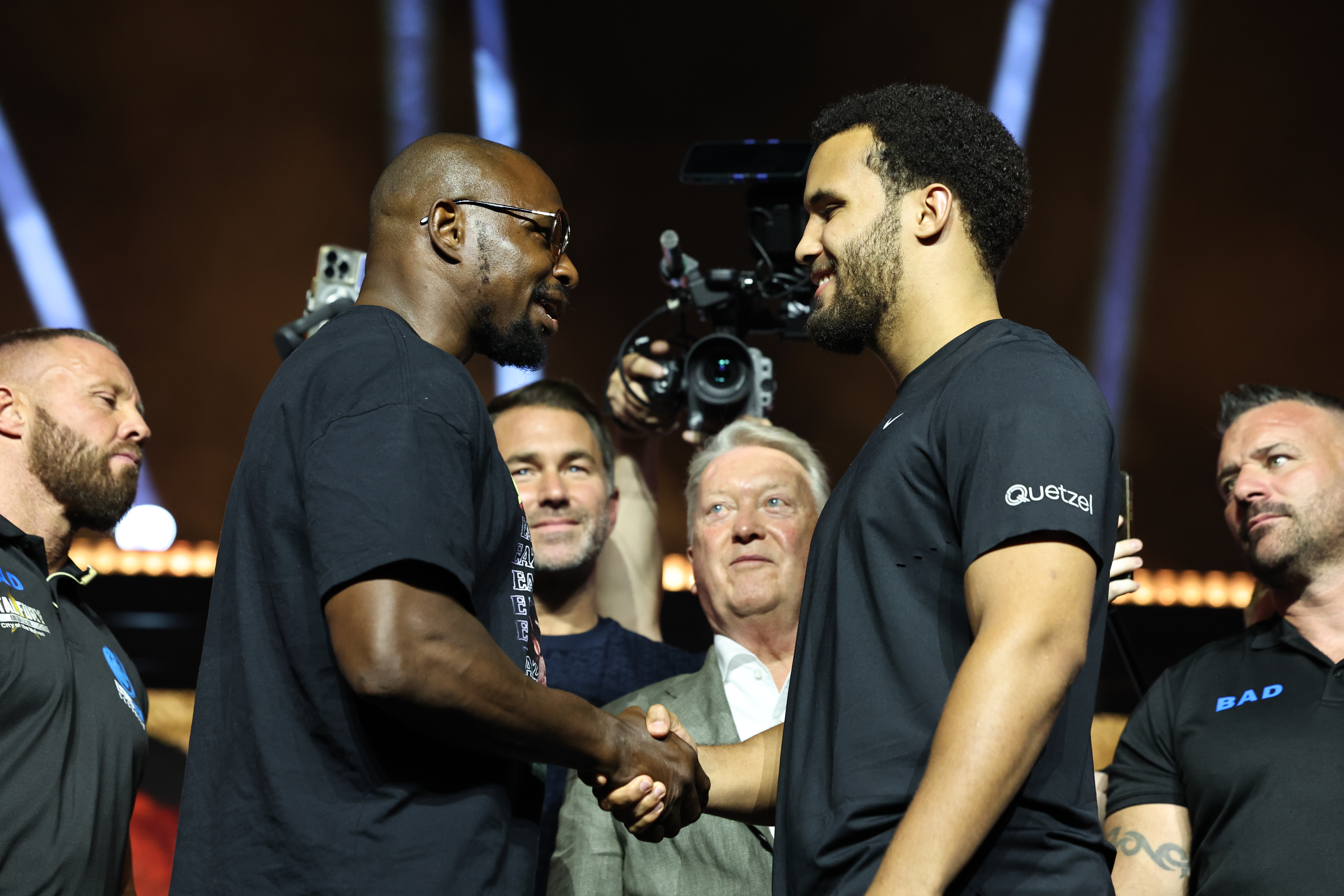 RIYADH, SAUDI ARABIA. AUGUST 14: Press Conference - 14th August 2025, Kingdom Arena, Riyadh, Saudi Arabia. Esports World Cup Fight Week - Whyte v Itauma. Queensberry Promotions. Credit: Leigh Dawney/Queensberry