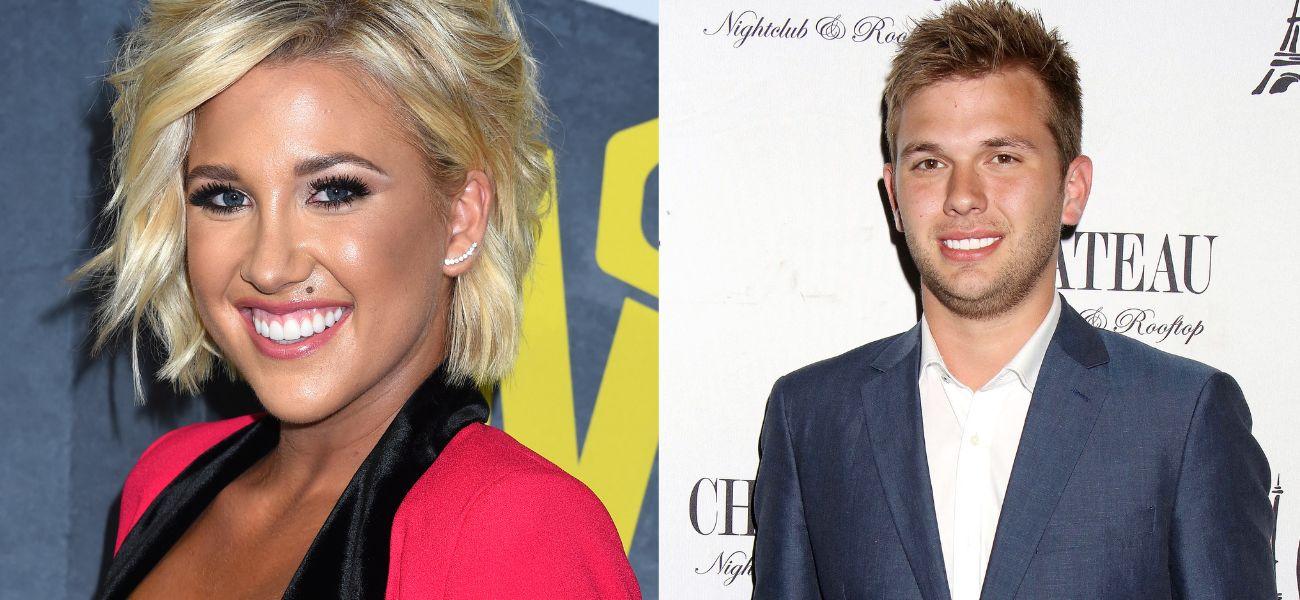 Photo collage of Chase and Savannah Chrisley.