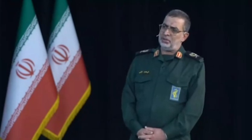 △当地时间3月8日，伊朗伊斯兰革命卫队发言人纳伊尼接受采访