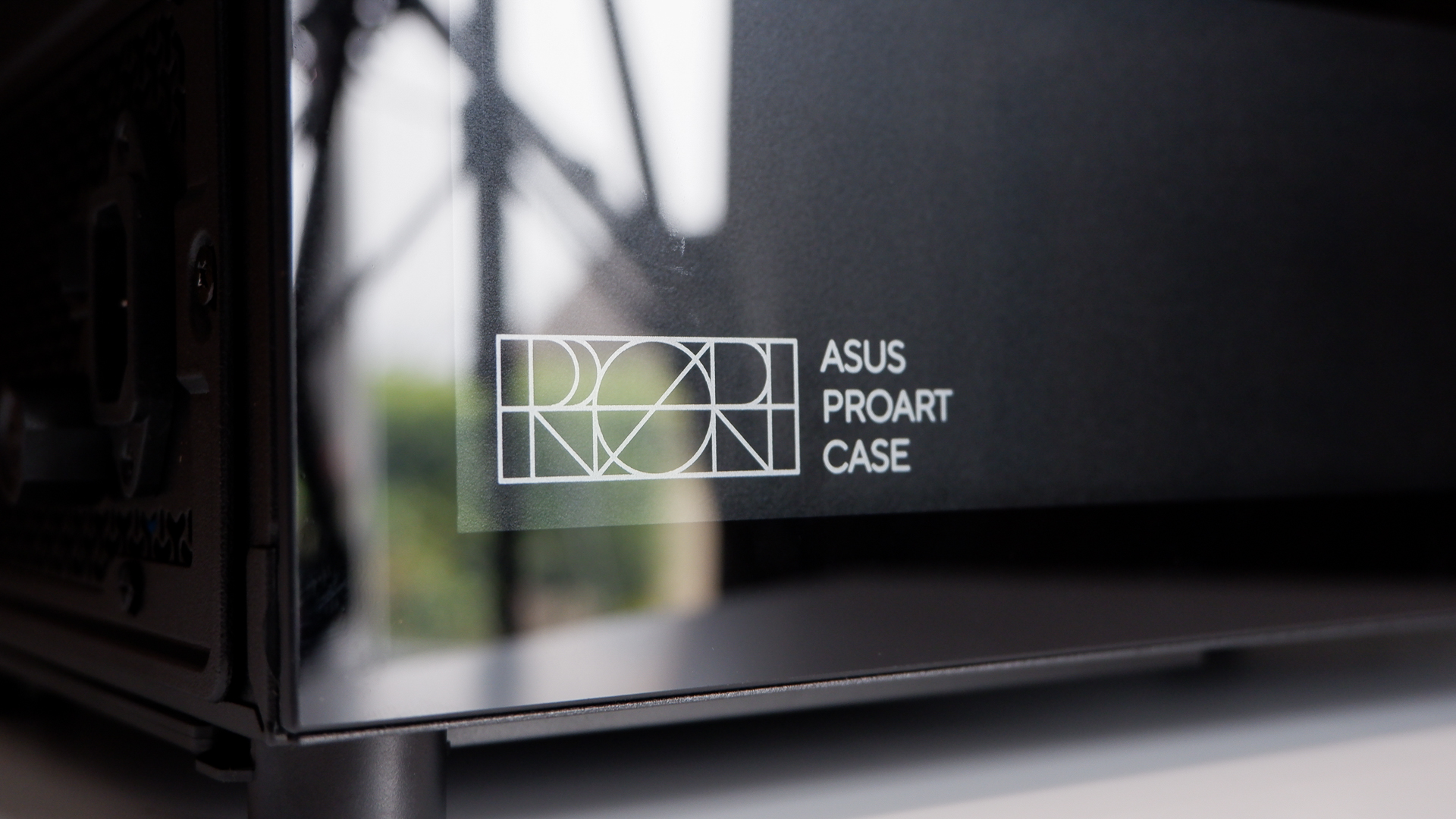 A gaming PC in the process of being built, using Radeon and Ryzen components and an Asus Pro Art PA401 PC case.