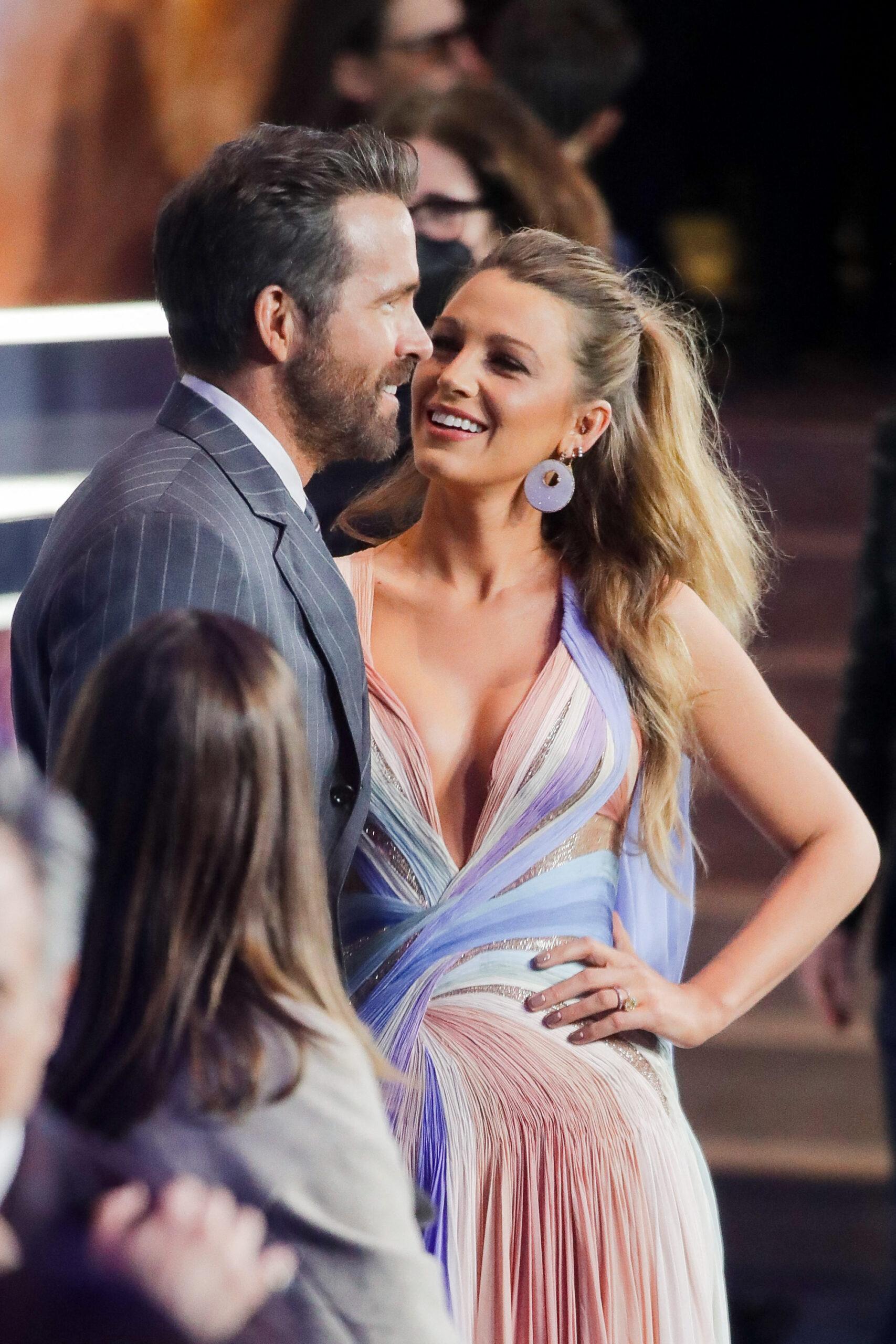 Blake Lively and Ryan Reynolds are seen at the premiere of "The Adam Project"