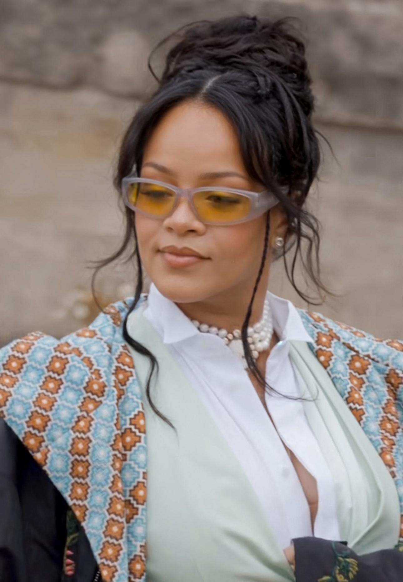 Rihanna at the Dior Homme Menswear show