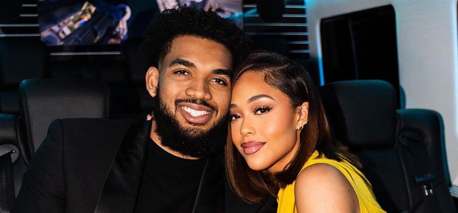 Portrait of Jordyn Woods & BF Karl Towns smiling on a date