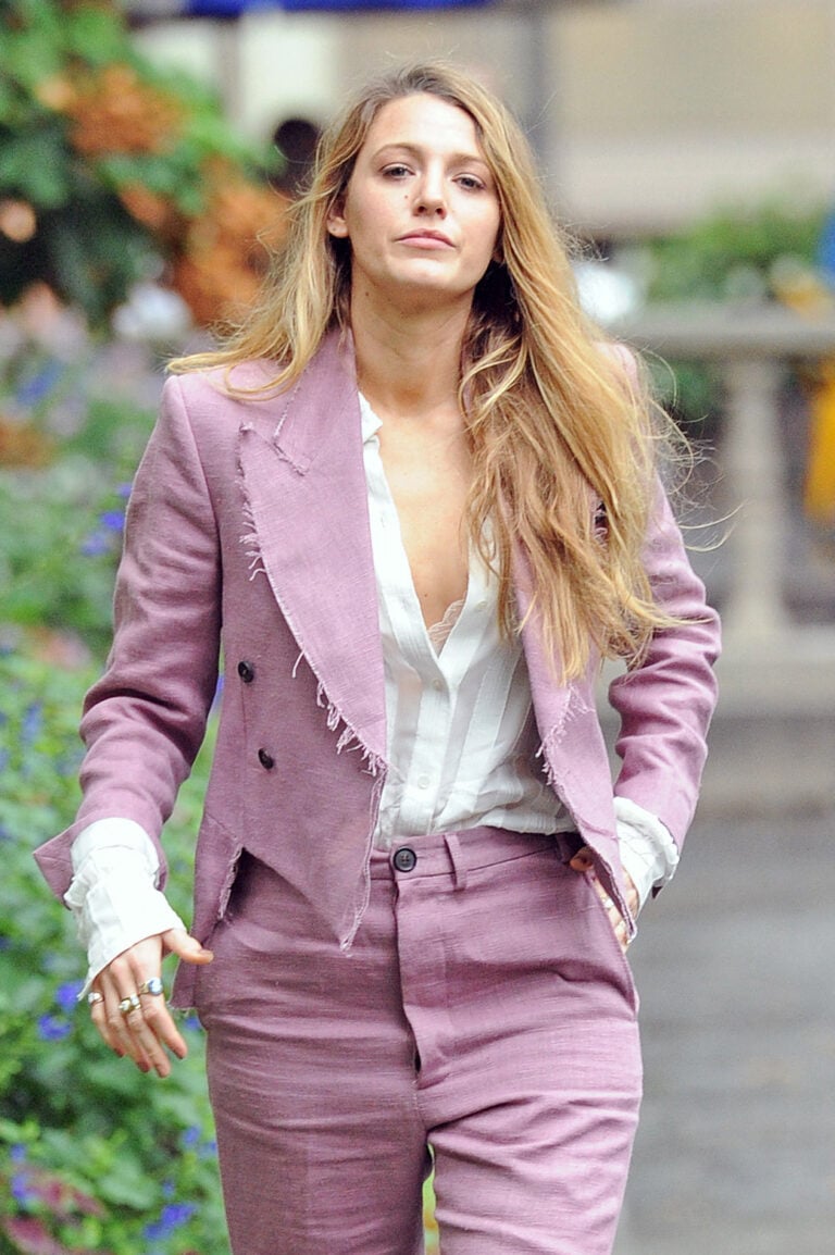 Blake Lively out in Bryant Park.