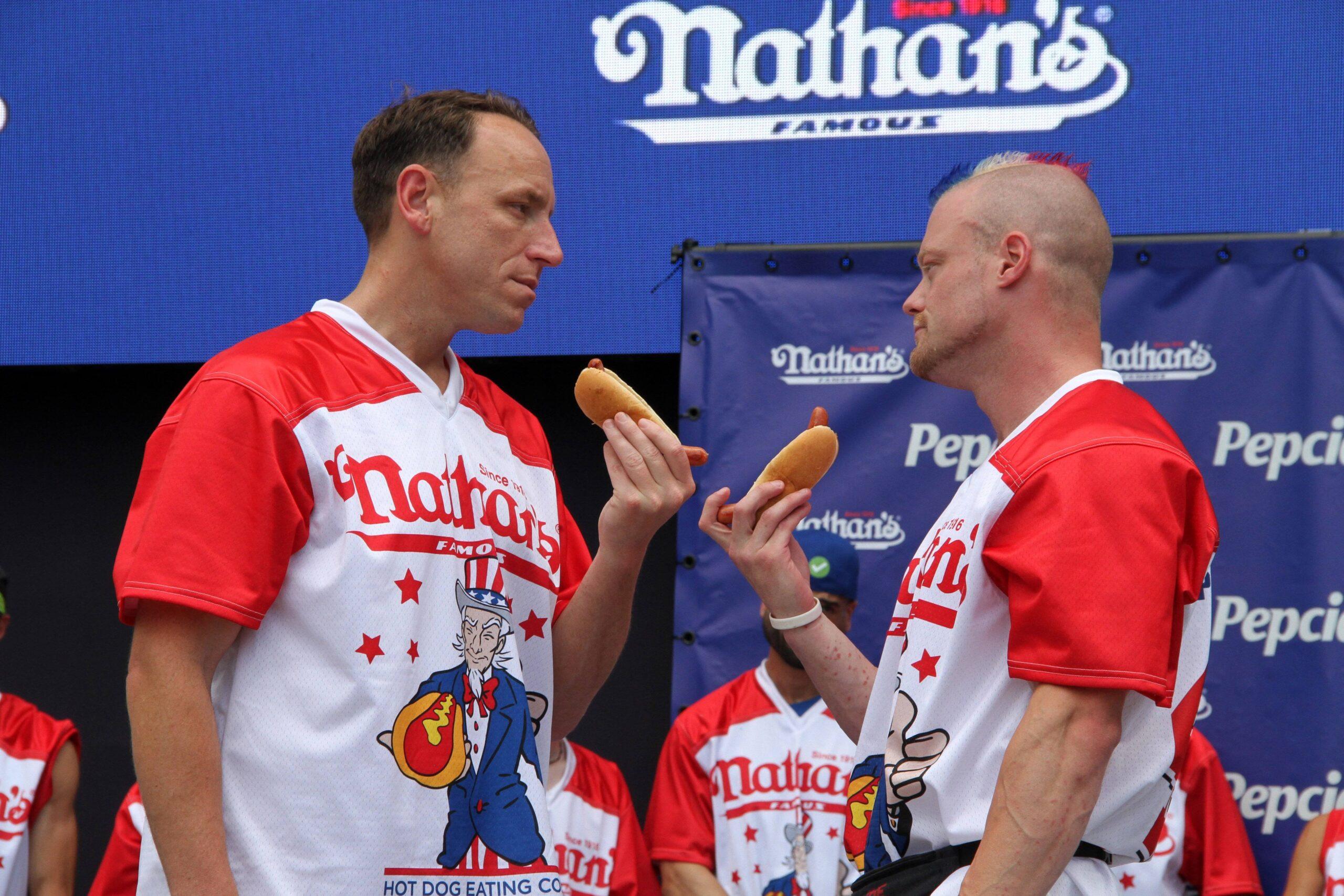Joey Chestnut at Nathan's hot dog contest