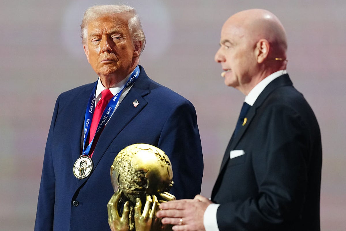 Infantino awarded US president Donald Trump the inaugural Fifa peace prize (Getty)