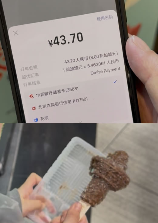 在机场买了个冰淇淋，8新币