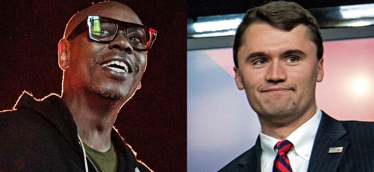 Dave Chappelle (left) Charlie Kirk (right)