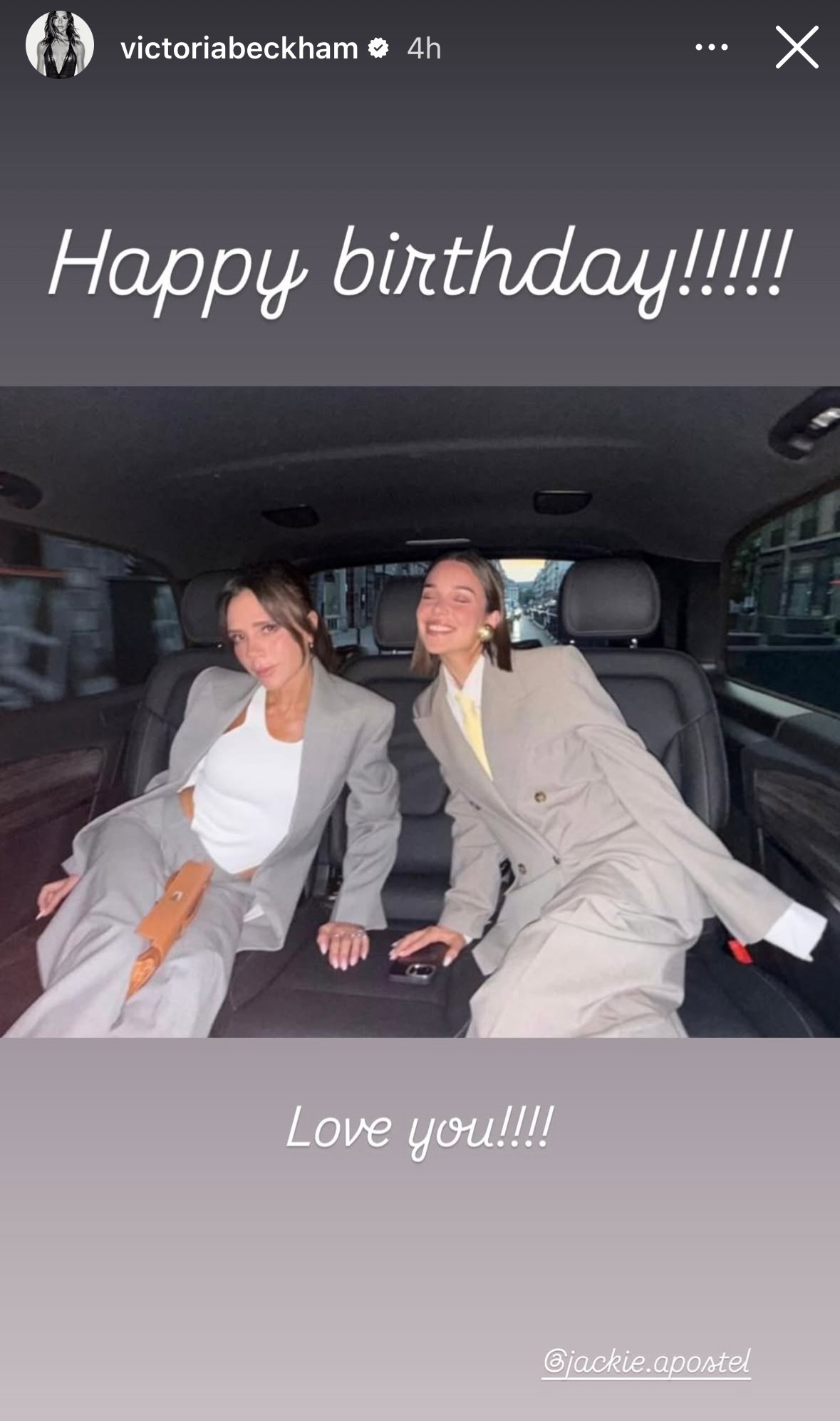 Victoria Beckham and Jackie Apostel