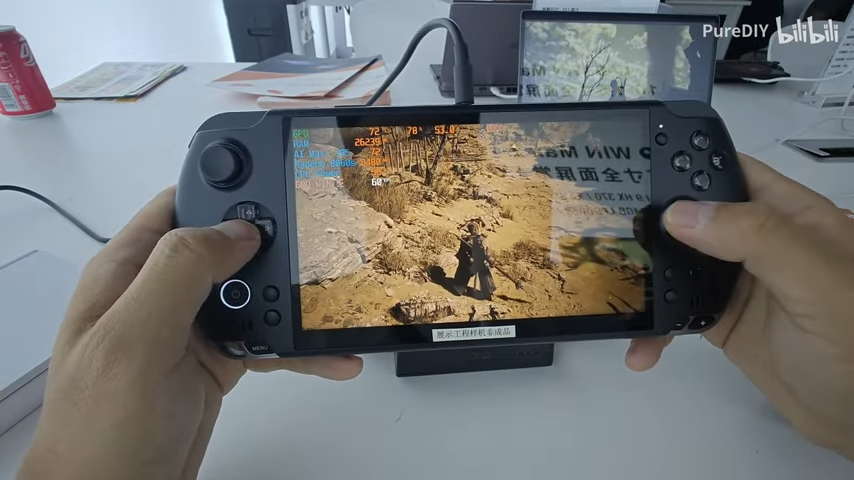 GPD Win 5 gaming handheld on a white table