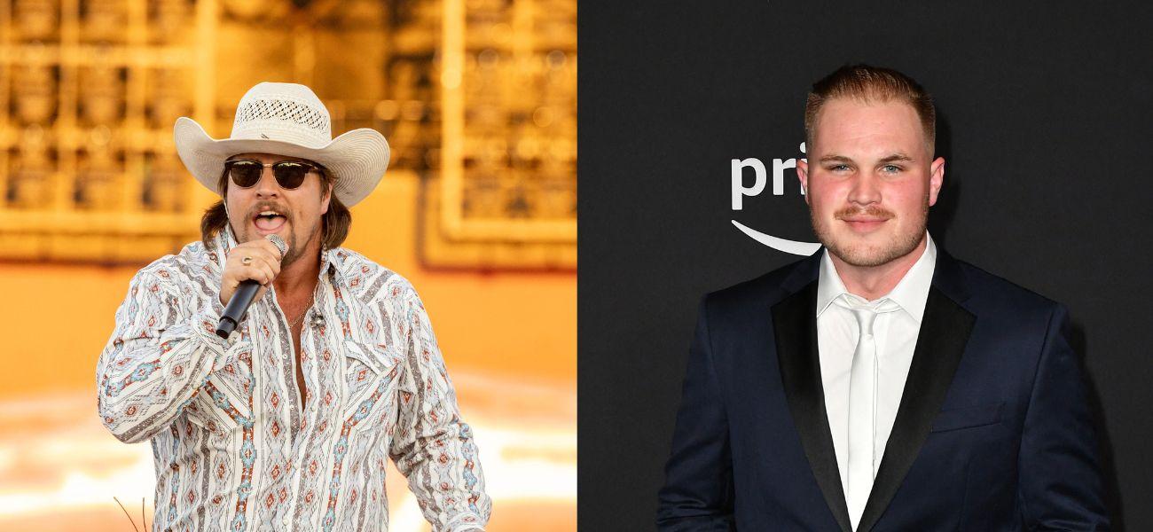 Photo collage of Zach Bryan and Gavin Adcock.