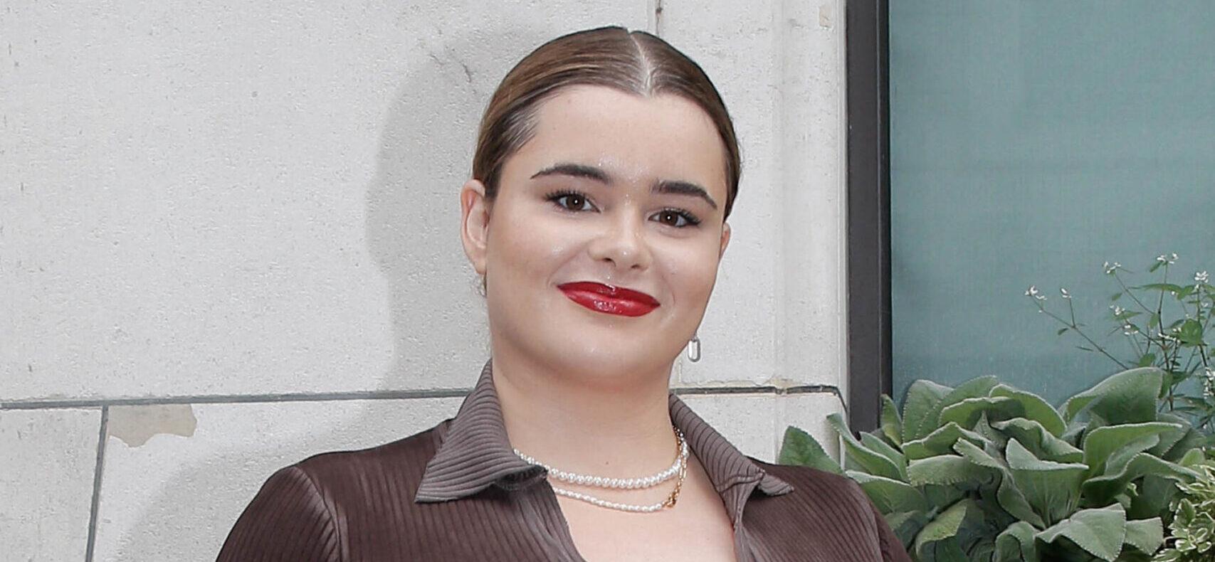 Barbie Ferreira leaving her hotel during Paris Fashion Week
