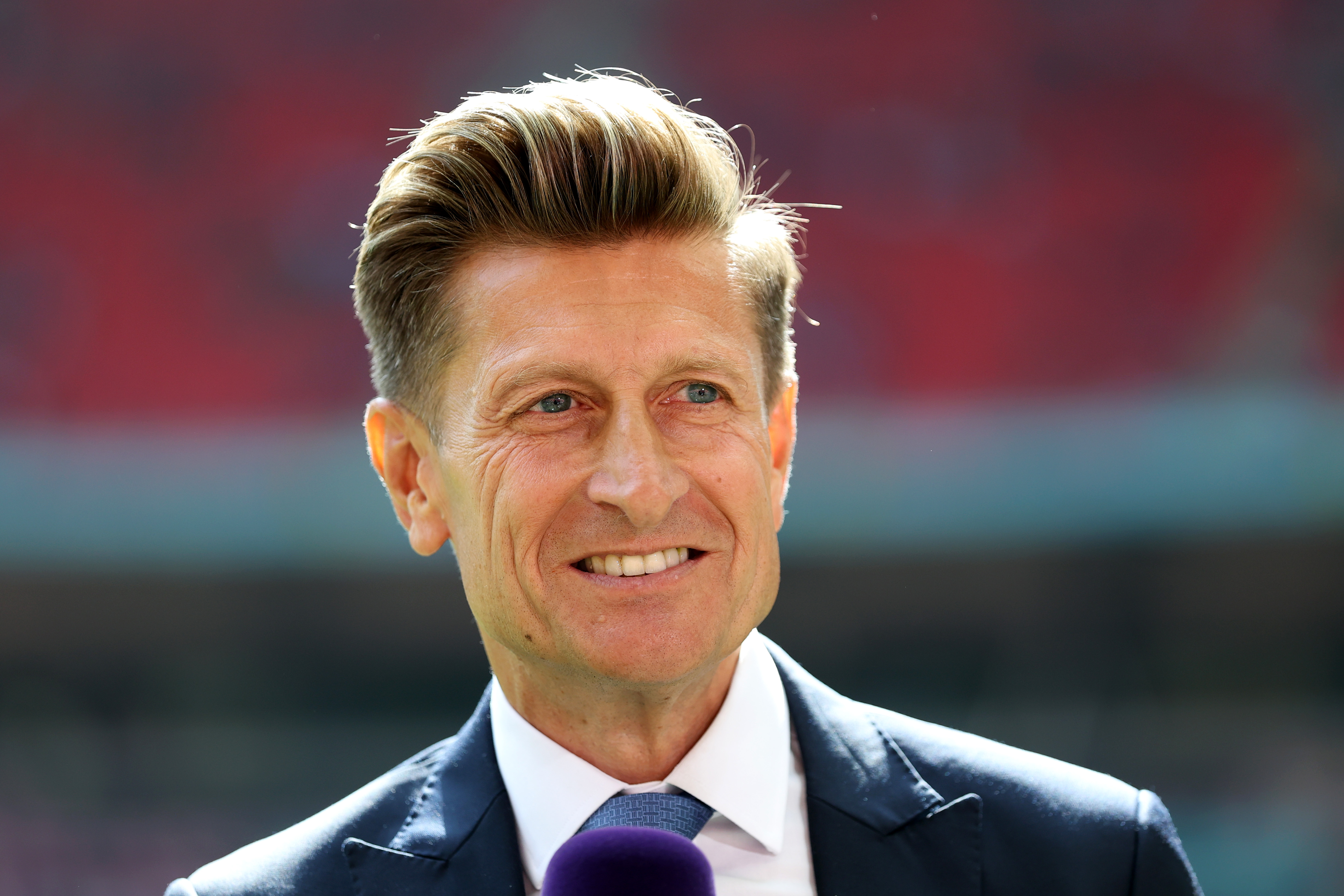 LONDON, ENGLAND - AUGUST 10: Steve Parish, Co-Owner and Chairman of Crystal Palace looks on prior to the 2025 FA Community Shield match between Crystal Palace and Liverpool at Wembley Stadium on August 10, 2025 in London, England. (Photo by Michael Regan - The FA/The FA via Getty Images)