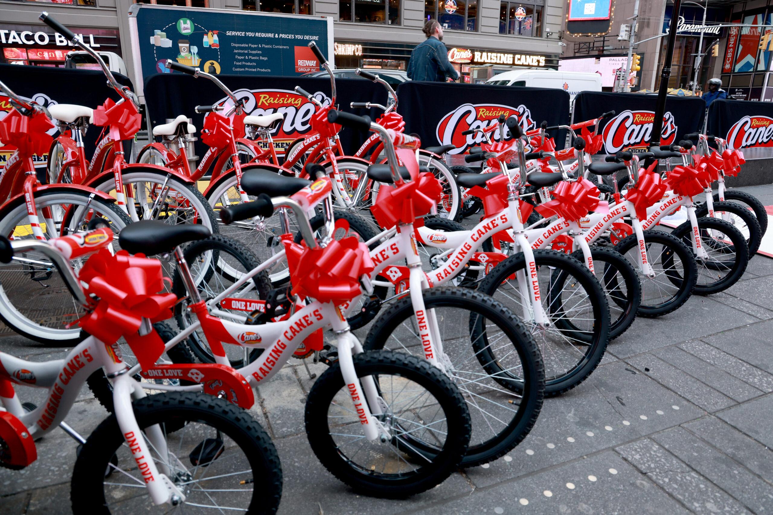Hundreds of Raising Cane's bikes