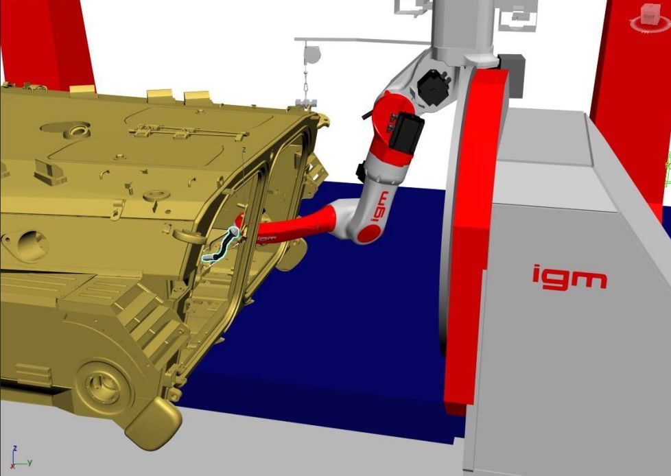 未来生产中使用奥地利IGM焊接机器人的3D示意图 STV集团公司官方网站
