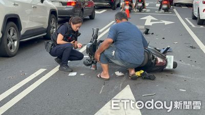 台南車禍！66歲阿北騎車轉彎撞15歲少年　人噴飛卡路邊車底