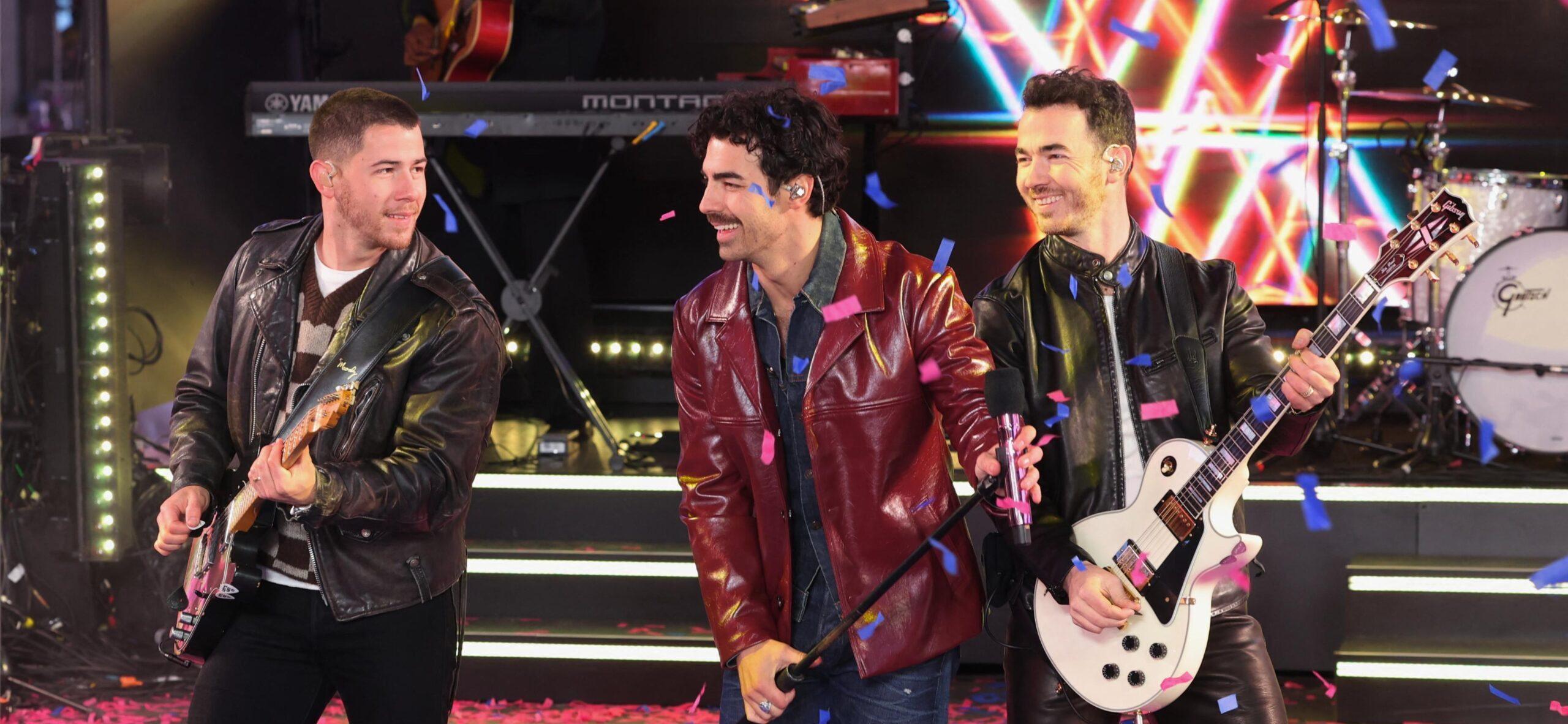 Jonas Brothers perform on stage
