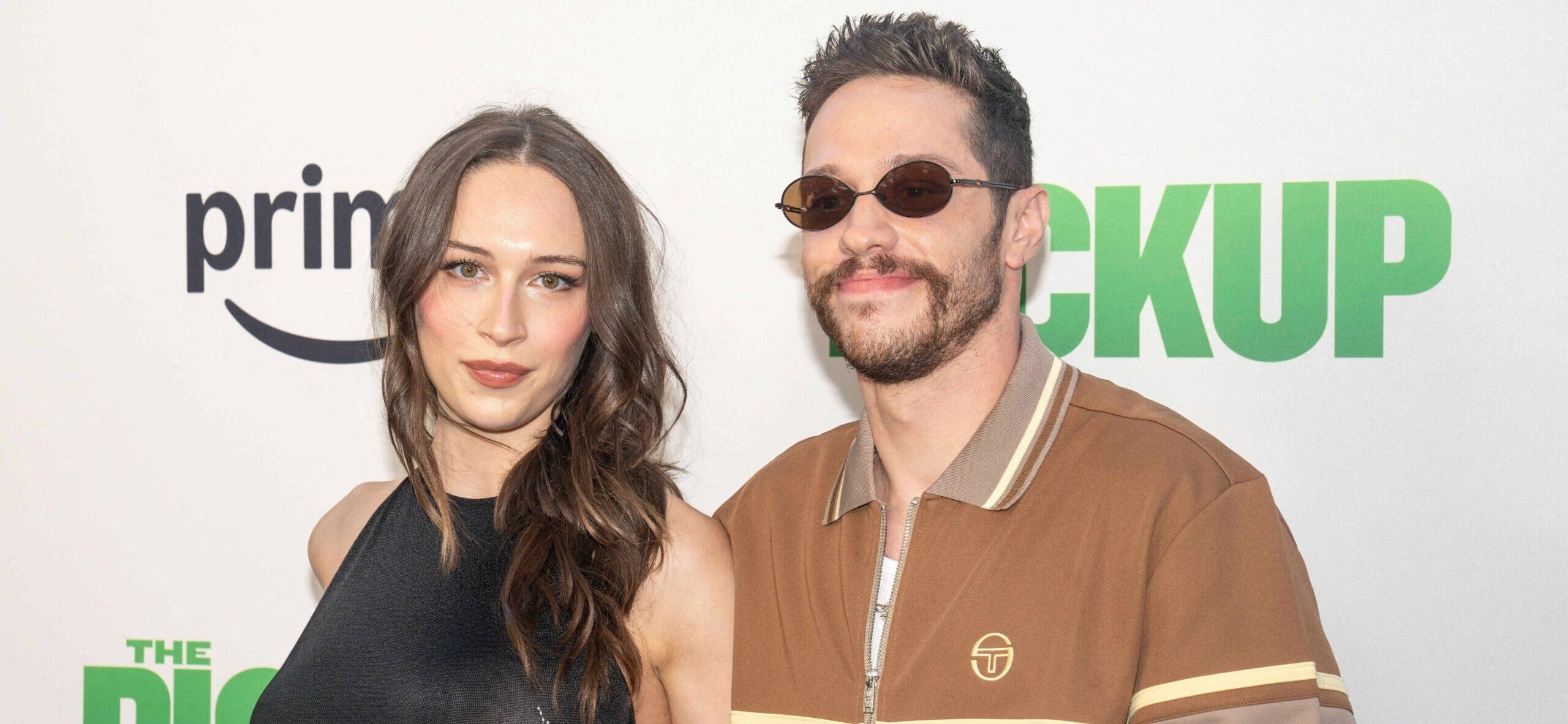 Pete Davidson and Elsie Hewitt at The Pick Up Red Carpet