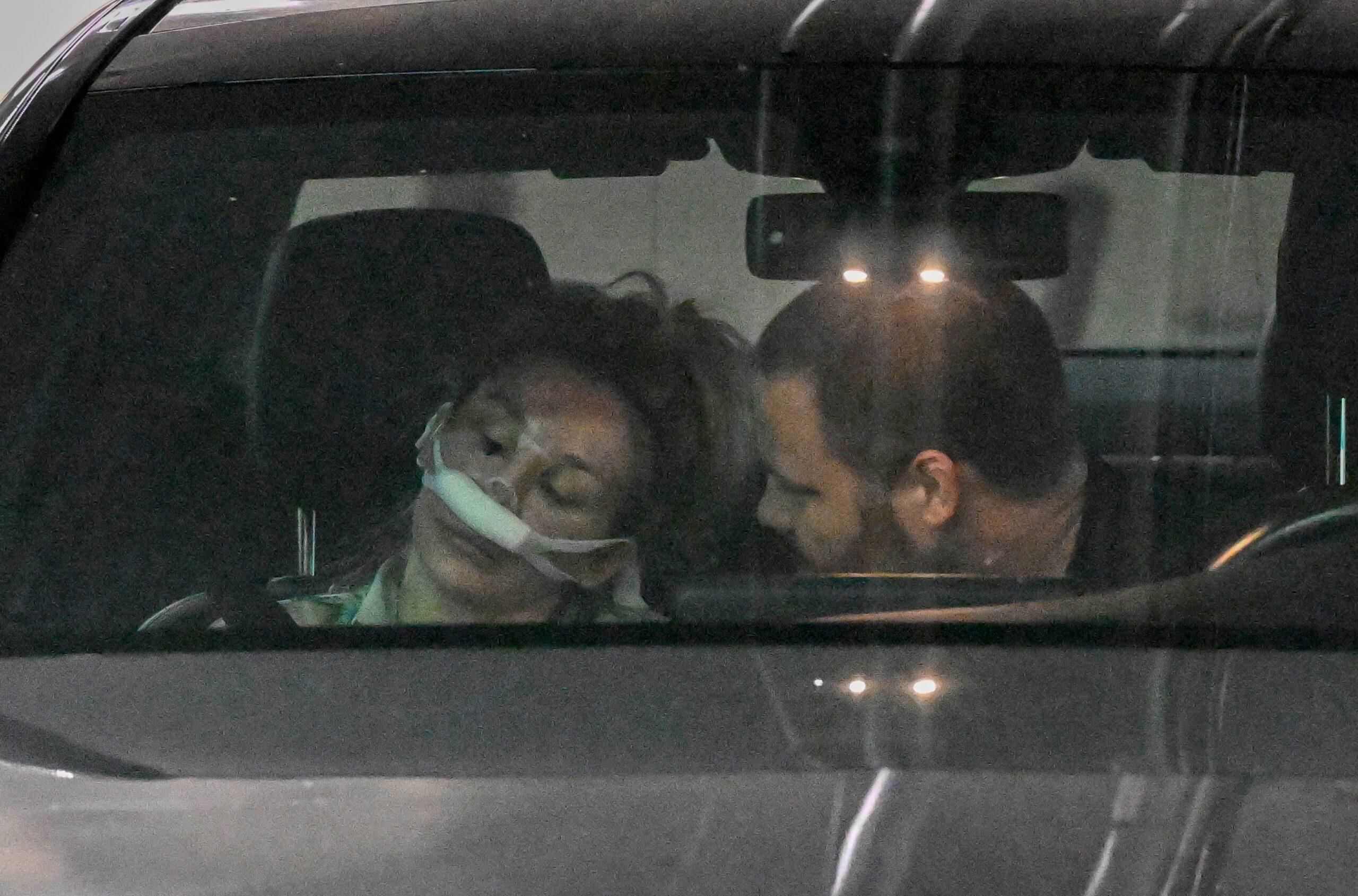 Courtney Stodden leaving Beverly Hills Dr. Motykies office after apparent rhinoplasty