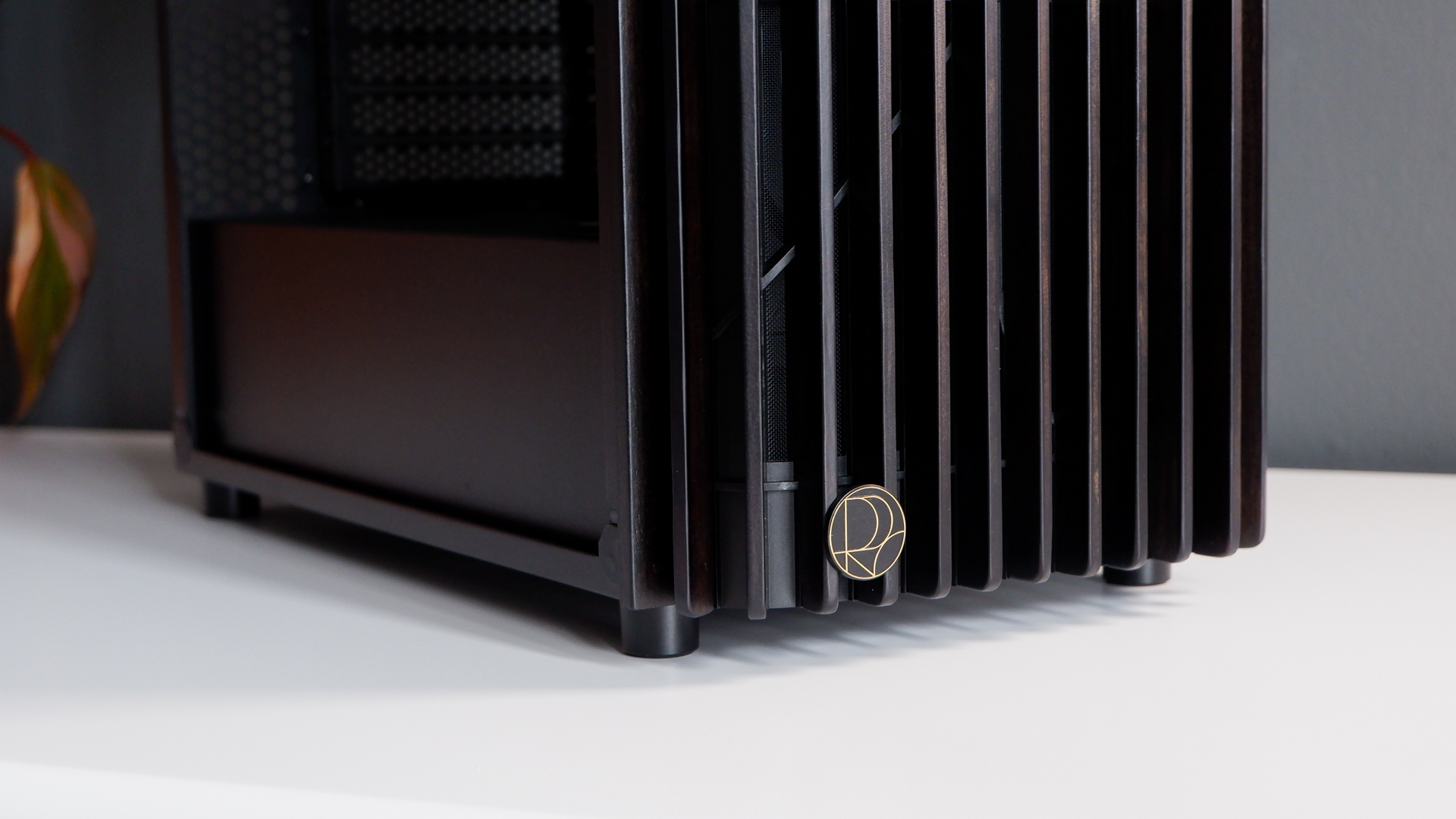 A gaming PC in the process of being built, using Radeon and Ryzen components and an Asus Pro Art PA401 PC case.