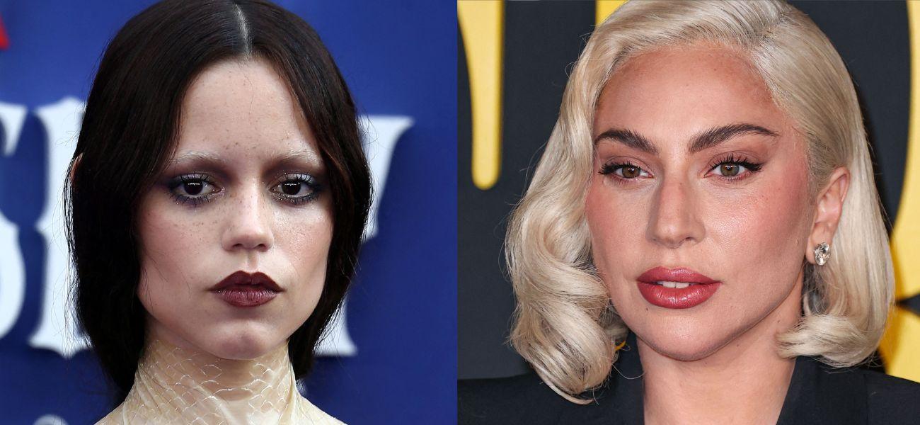 Jenna Ortega (left) Lady Gaga (right)