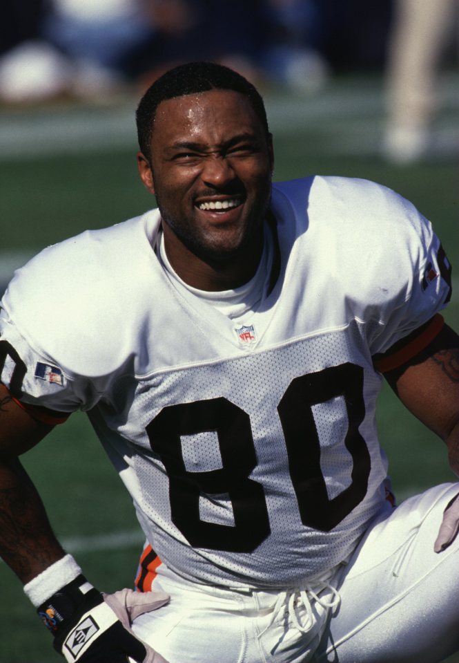 3 Dec 1995: Wide receiver Andre Rison of the Cleveland Browns during the Browns 31-13 loss to the San Diego Chargers at Jack Murphy Stadium in San Diego, California. Mandatory Credit: Stephen Dunn/ALLSPORT