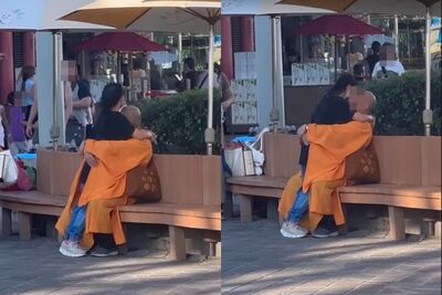 信義超跑巷才親完&hellip;和尚疑現蹤兒童新樂園！椅上環抱激吻畫面曝光