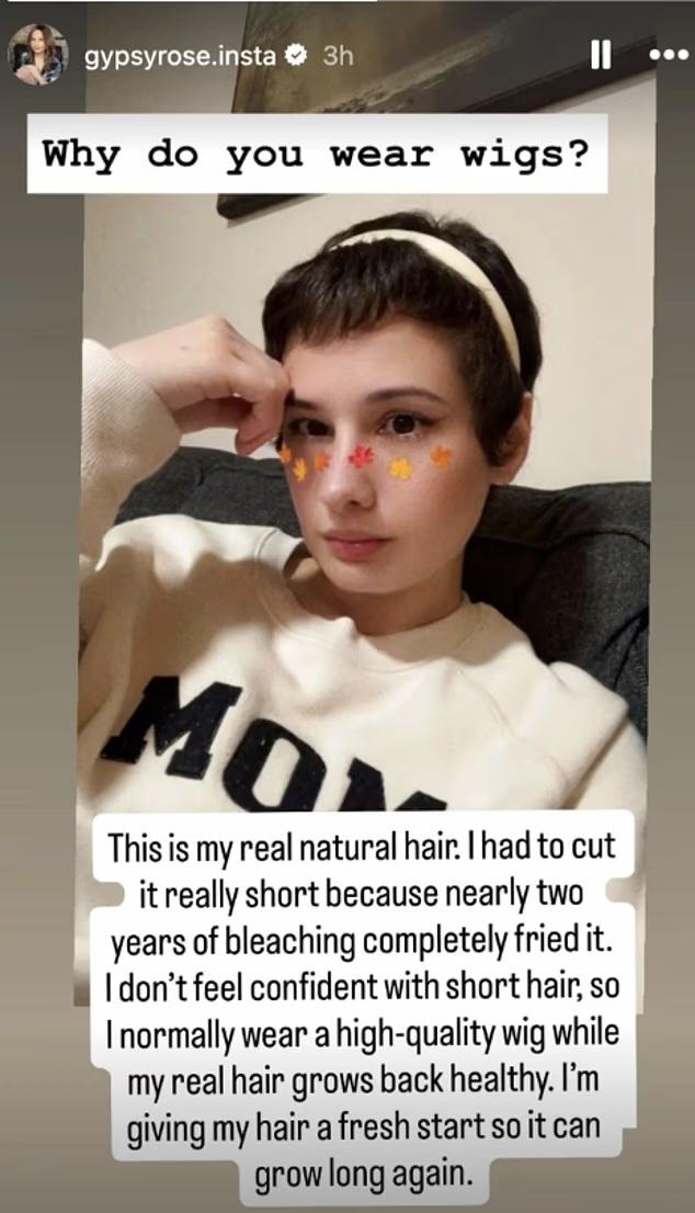 Gypsy Rose Blanchard shows off hair transformation