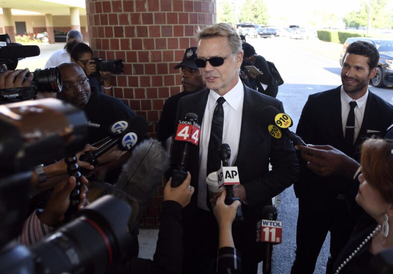 John Schneider at Aretha Franklin's funeral