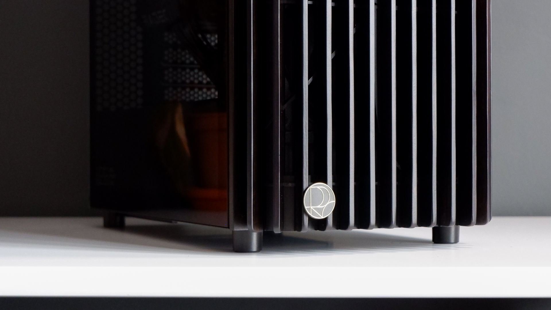 A gaming PC in the process of being built, using Radeon and Ryzen components and an Asus Pro Art PA401 PC case.