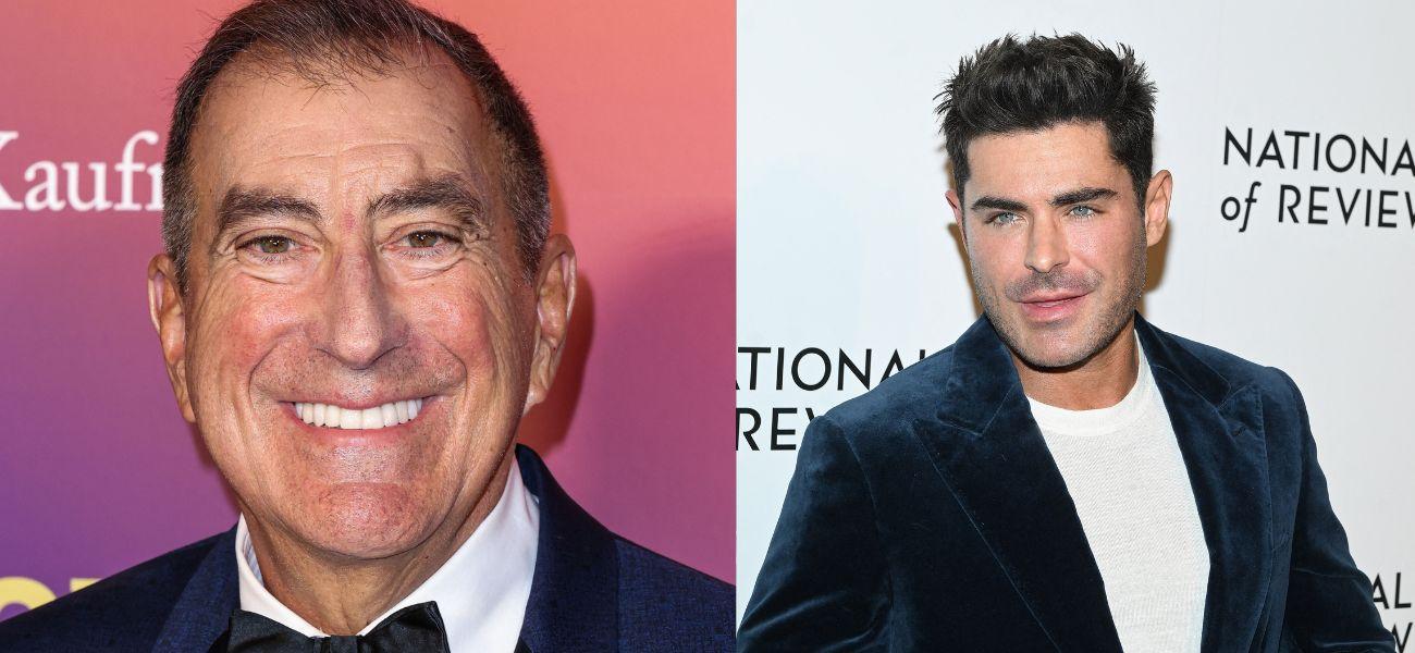 Photo collage of Kenny Ortega and Zac Efron.