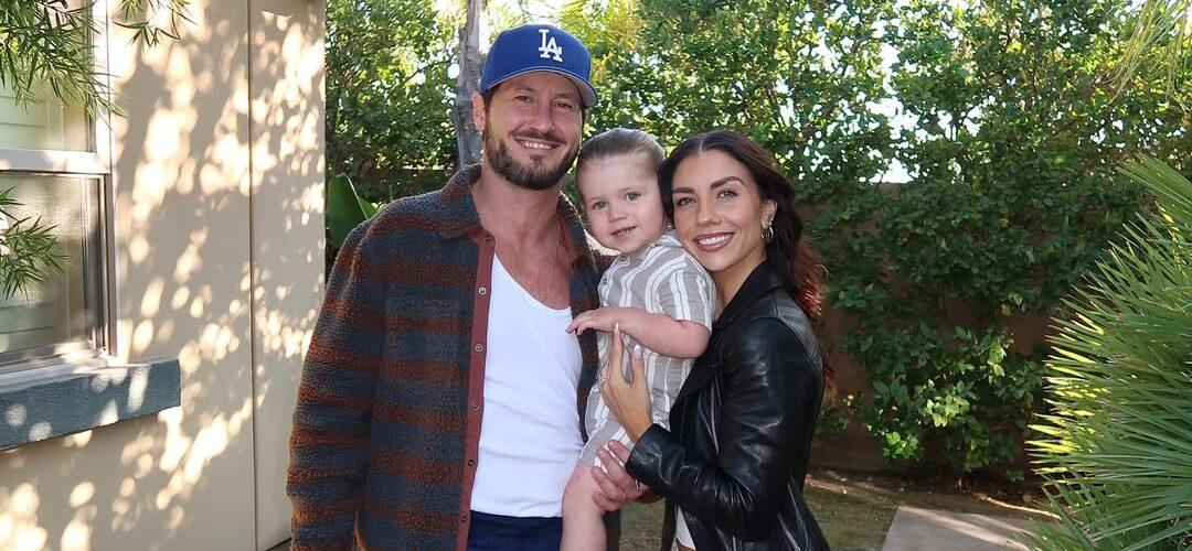 Val Chmerkovskiy, Jenna Johnson, and son