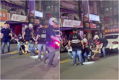 BMW新莊拒檢「4警拉她下車」竟是女明星！短褲躺地遭壓制