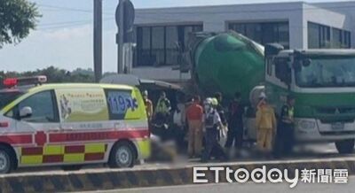 快訊／高雄水泥車撞腳踏車！女騎士遭捲車底當場慘死　現場畫面曝光