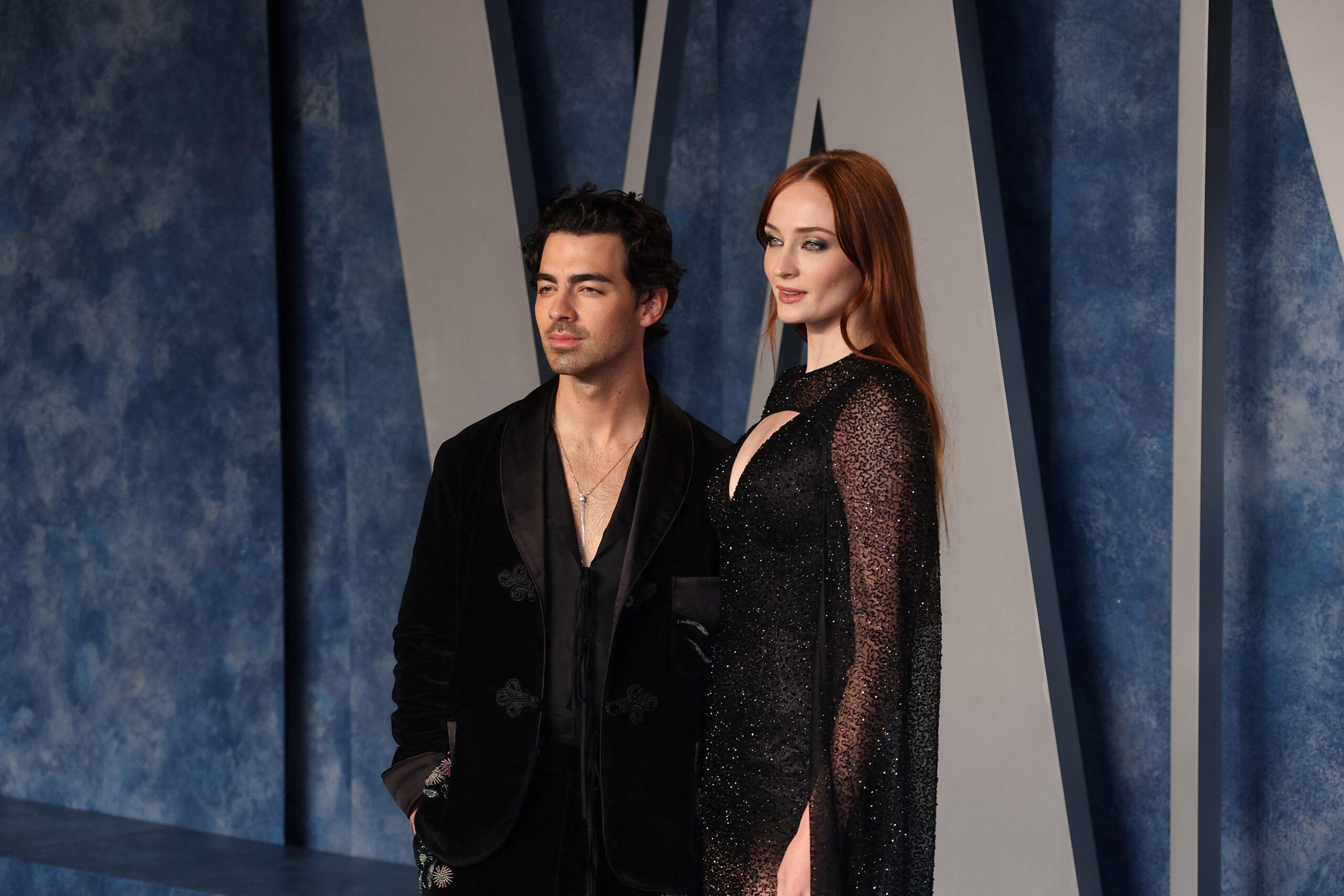 Joe Jonas and Sophie Turner at 2023 Vanity Fair Oscar Party
