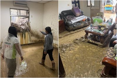 土石流沖破窗噴滿屋！　台中居民聽見「轟隆聲」全家逃亡