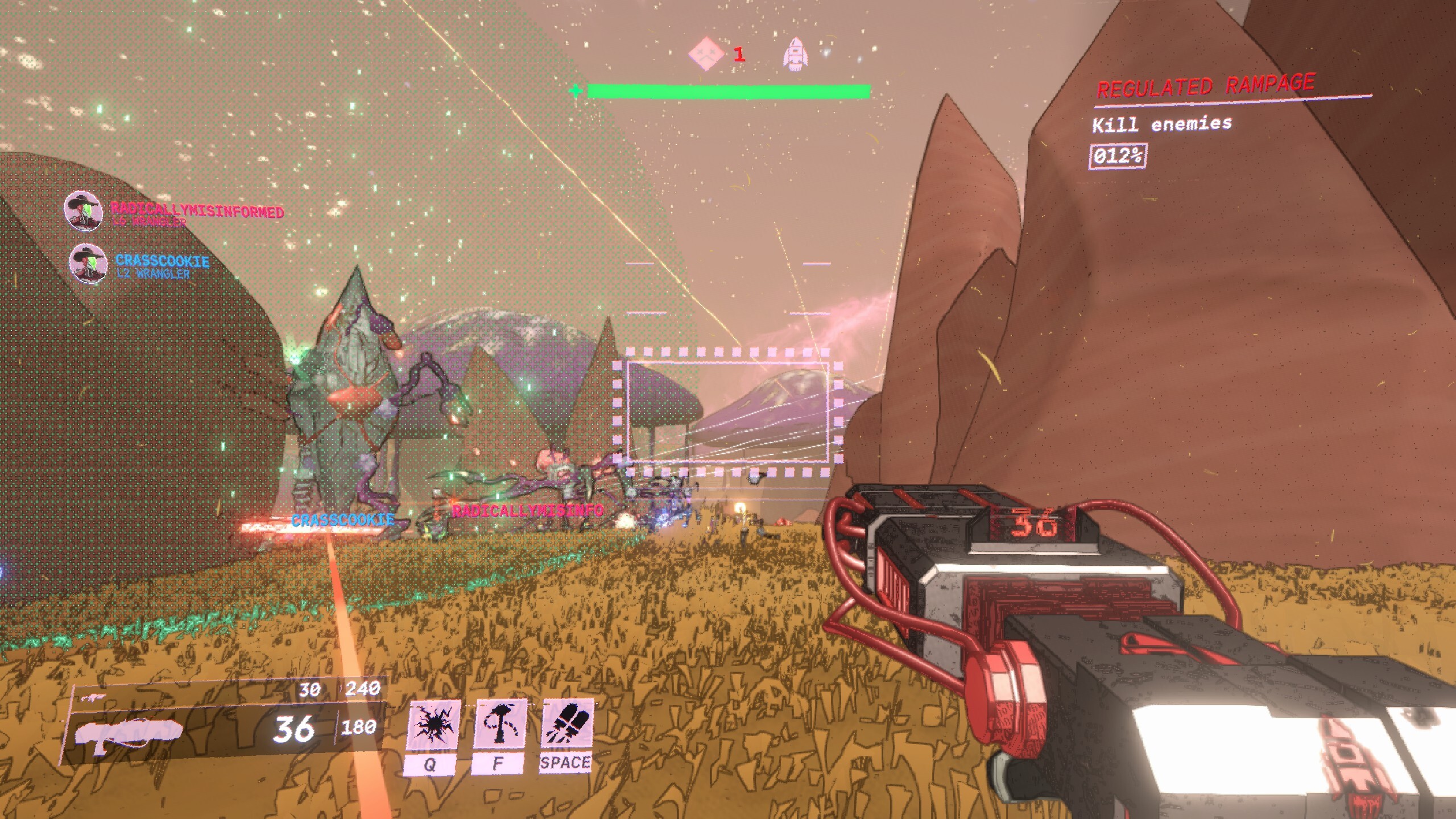 Fighting a swarm of enemies