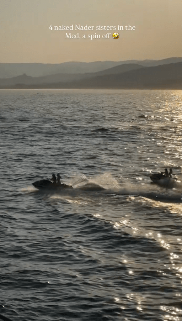 Brooks Nader and Her Sisters Jetski Naked in the Mediterranean